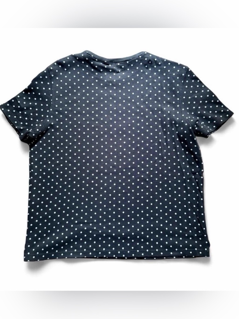 Karen Scott Navy and White Polka Dot Short Sleeve Tee